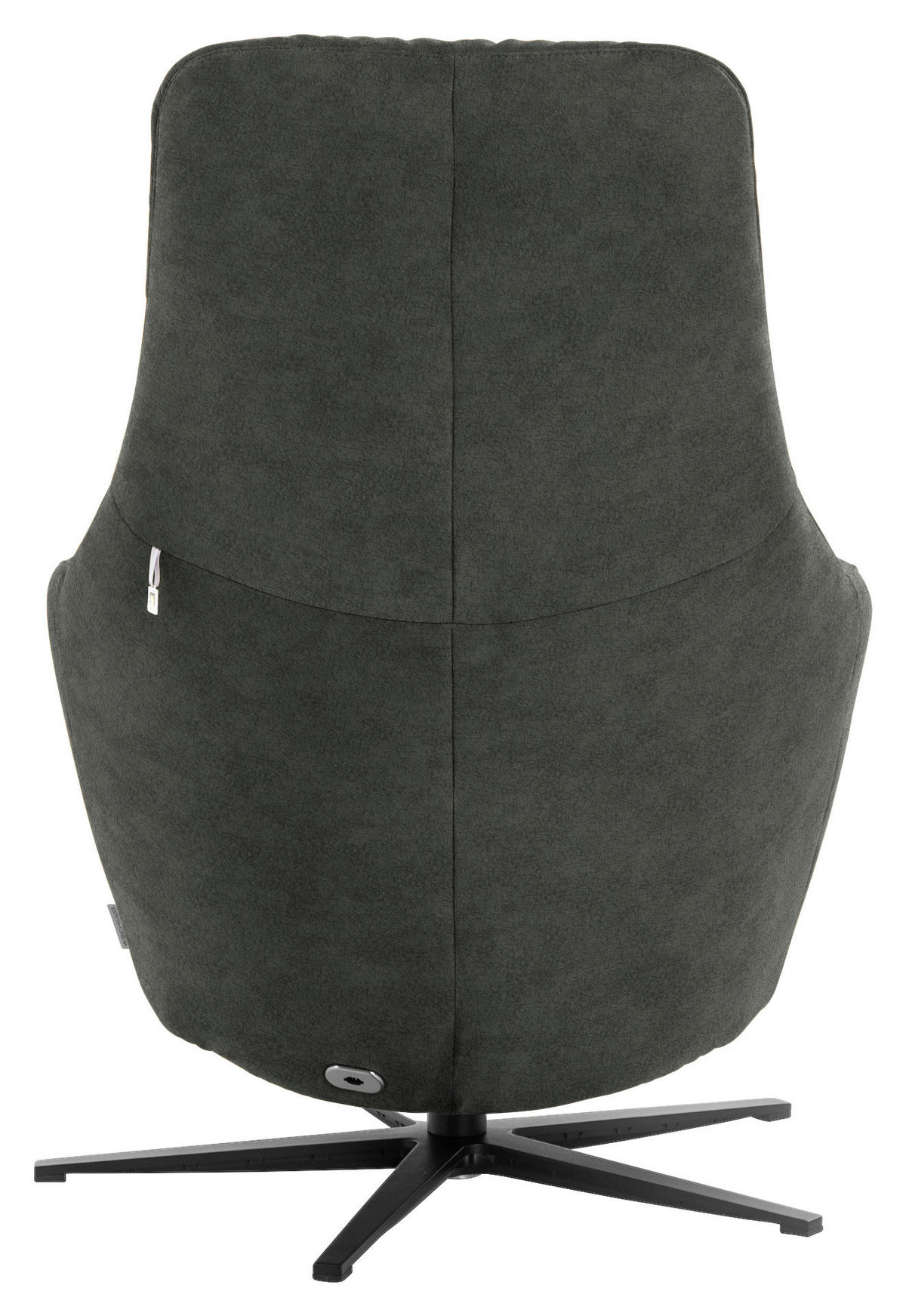 RELAXSESSEL Textil Anthrazit  - Anthrazit/Schwarz, Design, Textil/Metall (77/108/95cm) - Chilliano