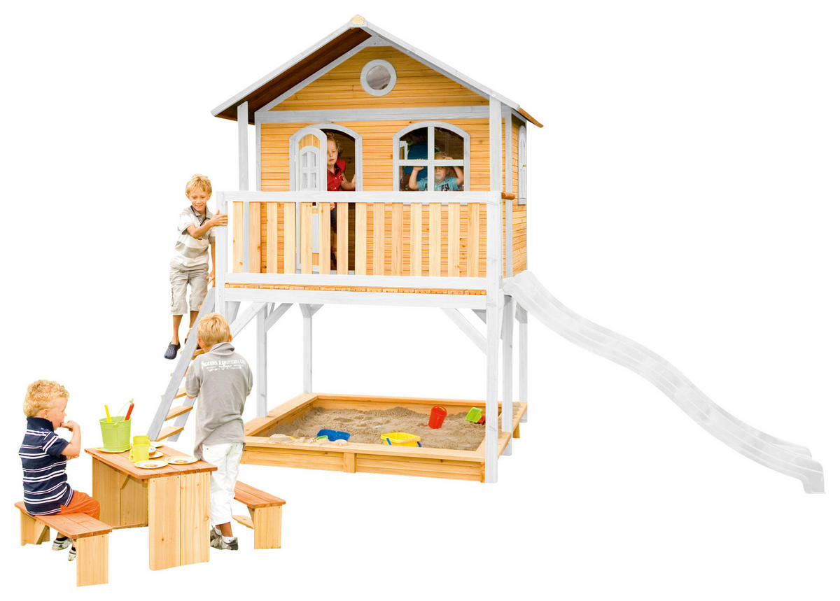 LEKSTUGA 432/293/212 cm  - vit/brun, Klassisk, trä (432/293/212cm)