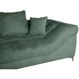 ECKSOFA  in Chenille Waldgrün  227/329 cm  - Waldgrün/Chromfarben, KONVENTIONELL, Textil/Metall (227/329cm) - Carryhome