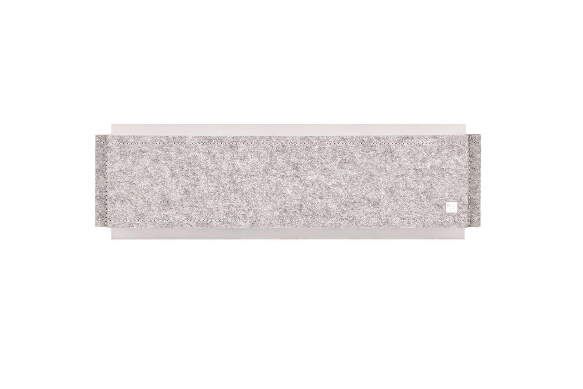 LED-WANDLEUCHTE   - Grau/Nickelfarben, Design, Textil/Metall (15/50/8cm) - Cinque