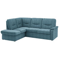 ECKSOFA  in Chenille Türkis  185/235 cm  - Türkis/Schwarz, KONVENTIONELL, Kunststoff/Textil (185/235cm) - Beldomo Comfort