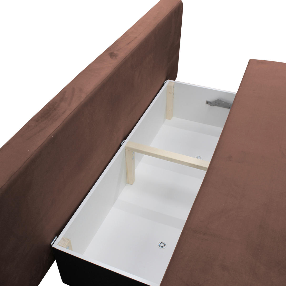 SCHLAFSOFA  mit Liegefunktion Velours Koralle  - Koralle/Schwarz, Design, Kunststoff/Textil (197/90/83cm) - MID.YOU