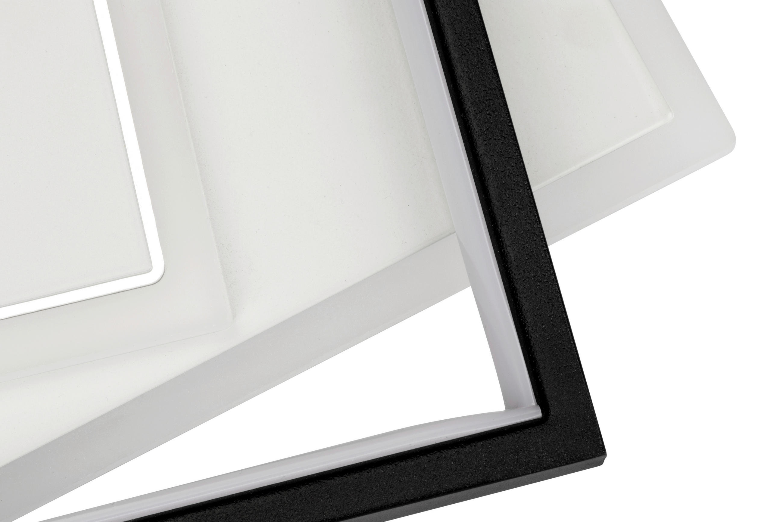 LED-DECKENLEUCHTE 39 W    70/30/6 cm  - Weiss/Schwarz, Lifestyle, Kunststoff/Metall (70/30/6cm) - Novel