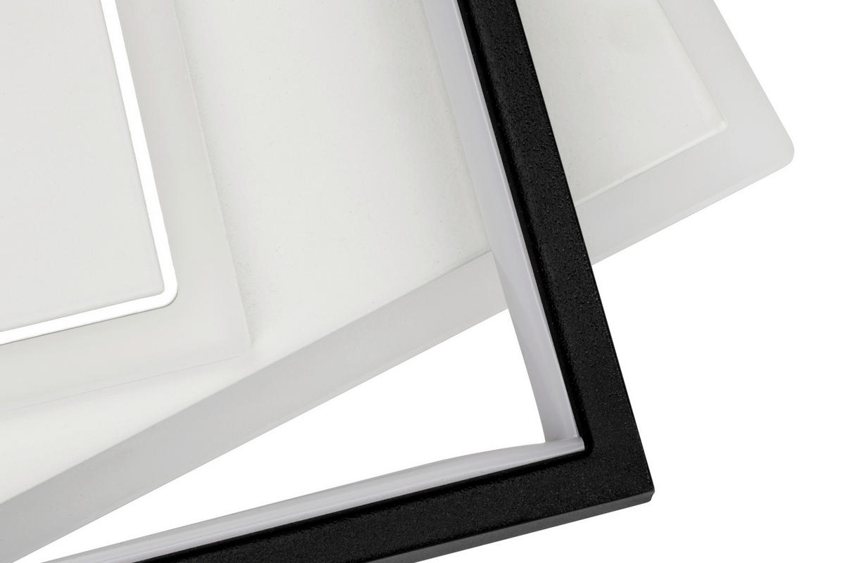 LED-DECKENLEUCHTE 39 W    70/30/6 cm  - Weiss/Schwarz, Lifestyle, Kunststoff/Metall (70/30/6cm) - Novel