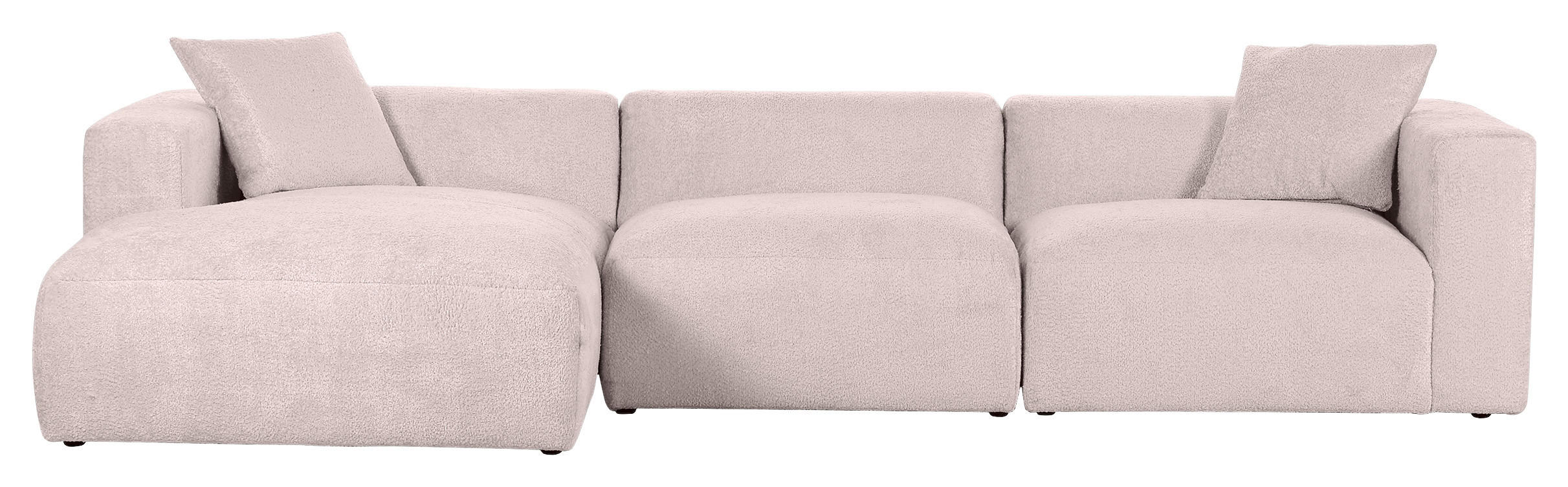 ECKSOFA Rosa Chenille  - Creme/Schwarz, MODERN, Kunststoff/Textil (178/323cm) - Carryhome