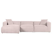 ECKSOFA Rosa Chenille  - Creme/Schwarz, MODERN, Kunststoff/Textil (178/323cm) - Carryhome