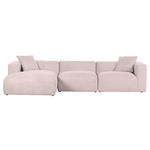 ECKSOFA  in Chenille Rosa  178/323 cm  - Schwarz/Rosa, MODERN, Kunststoff/Textil (178/323cm) - Carryhome
