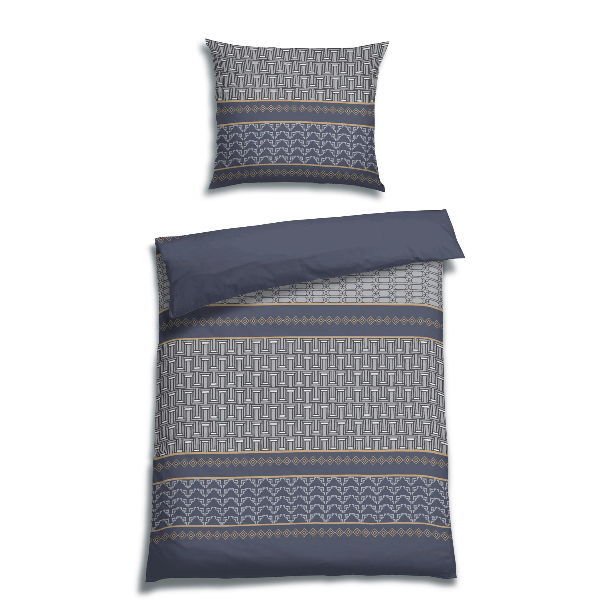 BETTWÄSCHE Renforcé 140/200 cm  - Dunkelblau, Design, Textil (140/200cm) - Florella