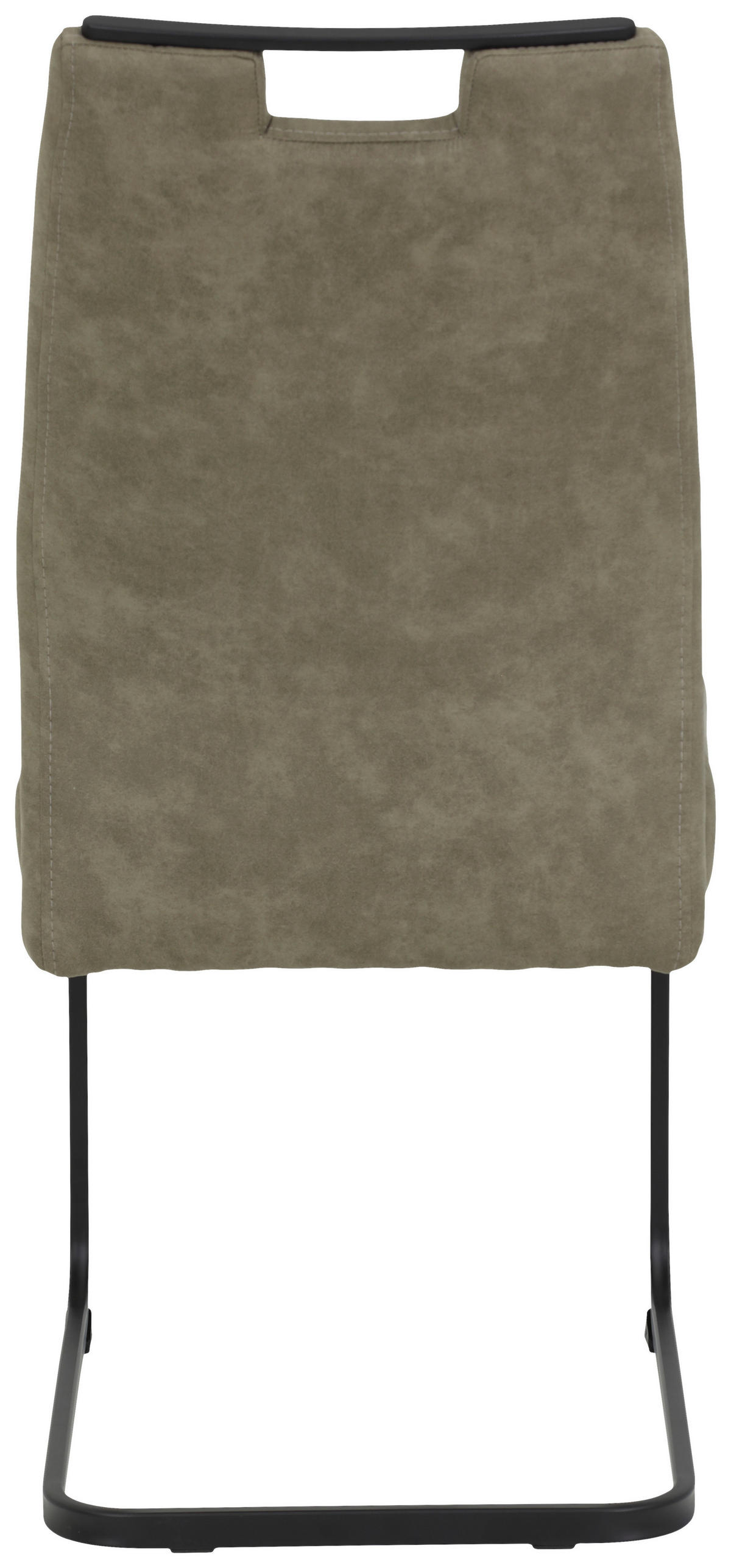 SCHWINGSTUHL  in Eisen Mikrofaser  - Schwarz/Braun, MODERN, Textil/Metall (49/100/61cm) - Boxxx