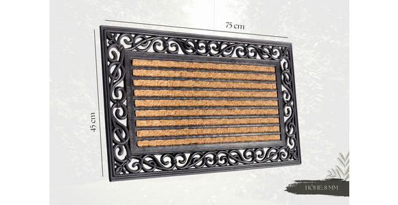 KOKOSMATTE 45/75 cm Mix Mats  - Hellbraun/Schwarz, Basics, Naturmaterialien/Kunststoff (45/75cm) - Esposa
