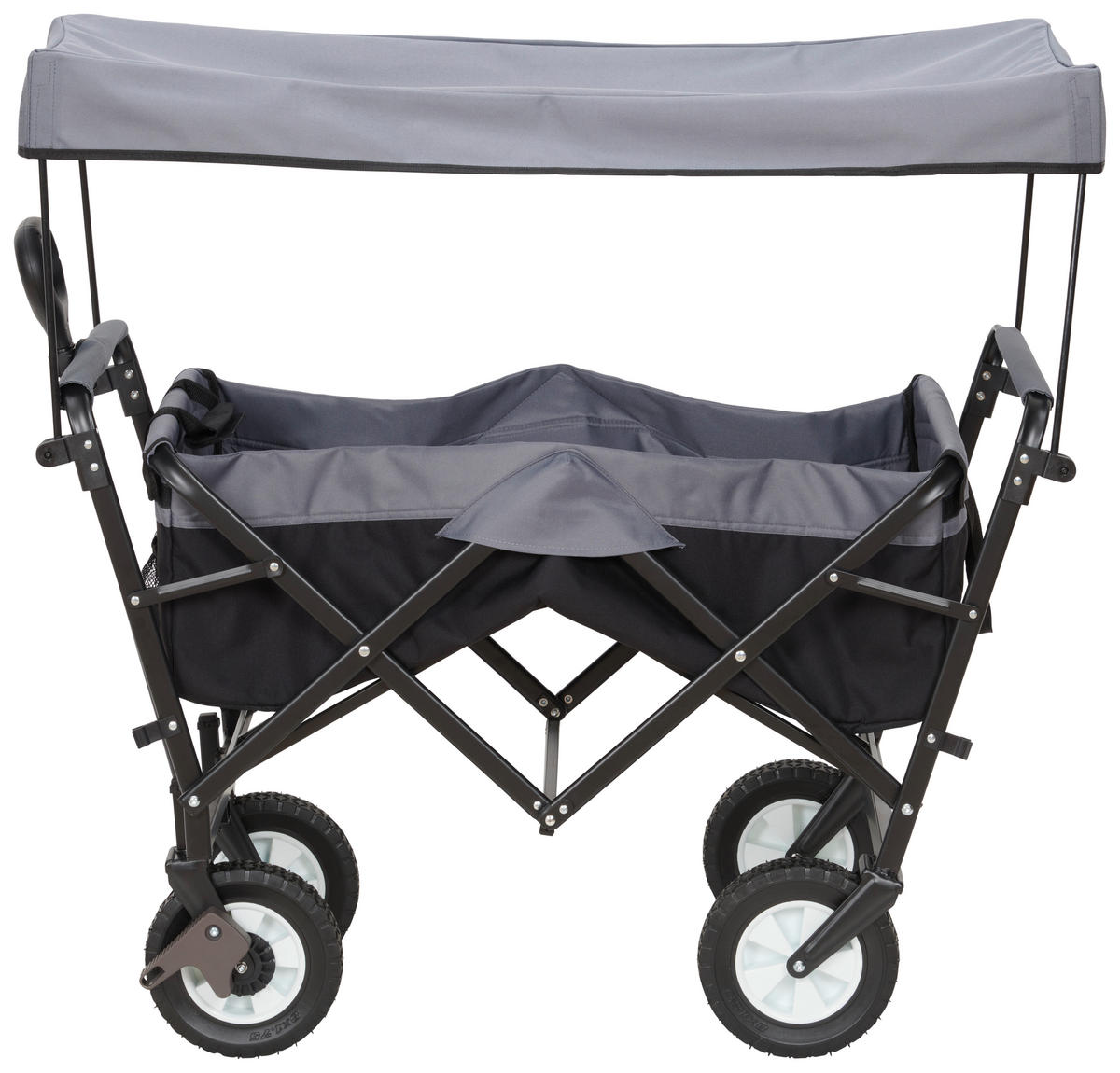 BOLLERWAGEN Grau, Schwarz 100/50/102 cm  - Schwarz/Grau, Basics, Kunststoff/Textil (100/50/102cm) - My Baby Lou