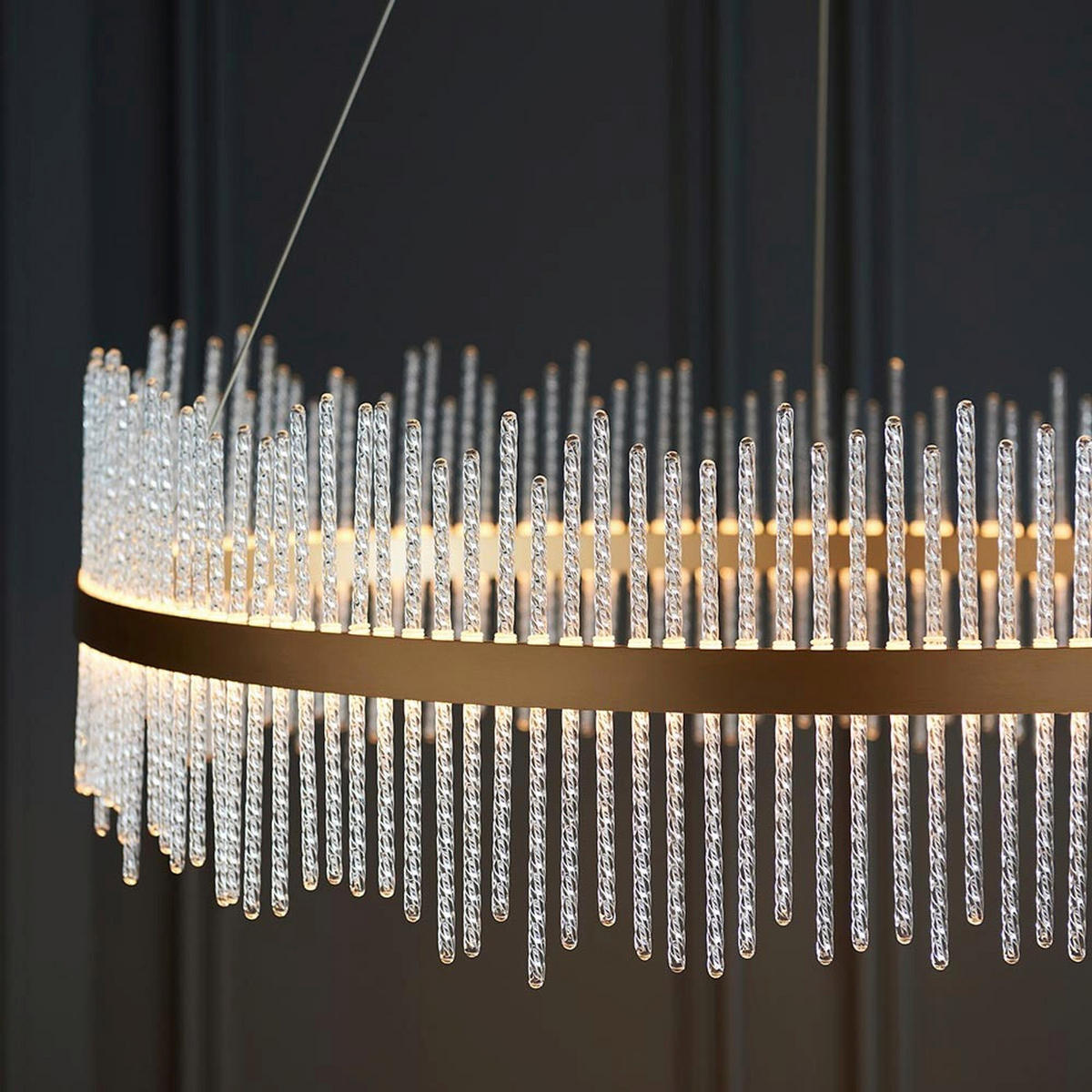 PENDELLEUCHTE 89/45-165 cm  - Goldfarben, KONVENTIONELL, Metall (89/45-165cm) - ENDON