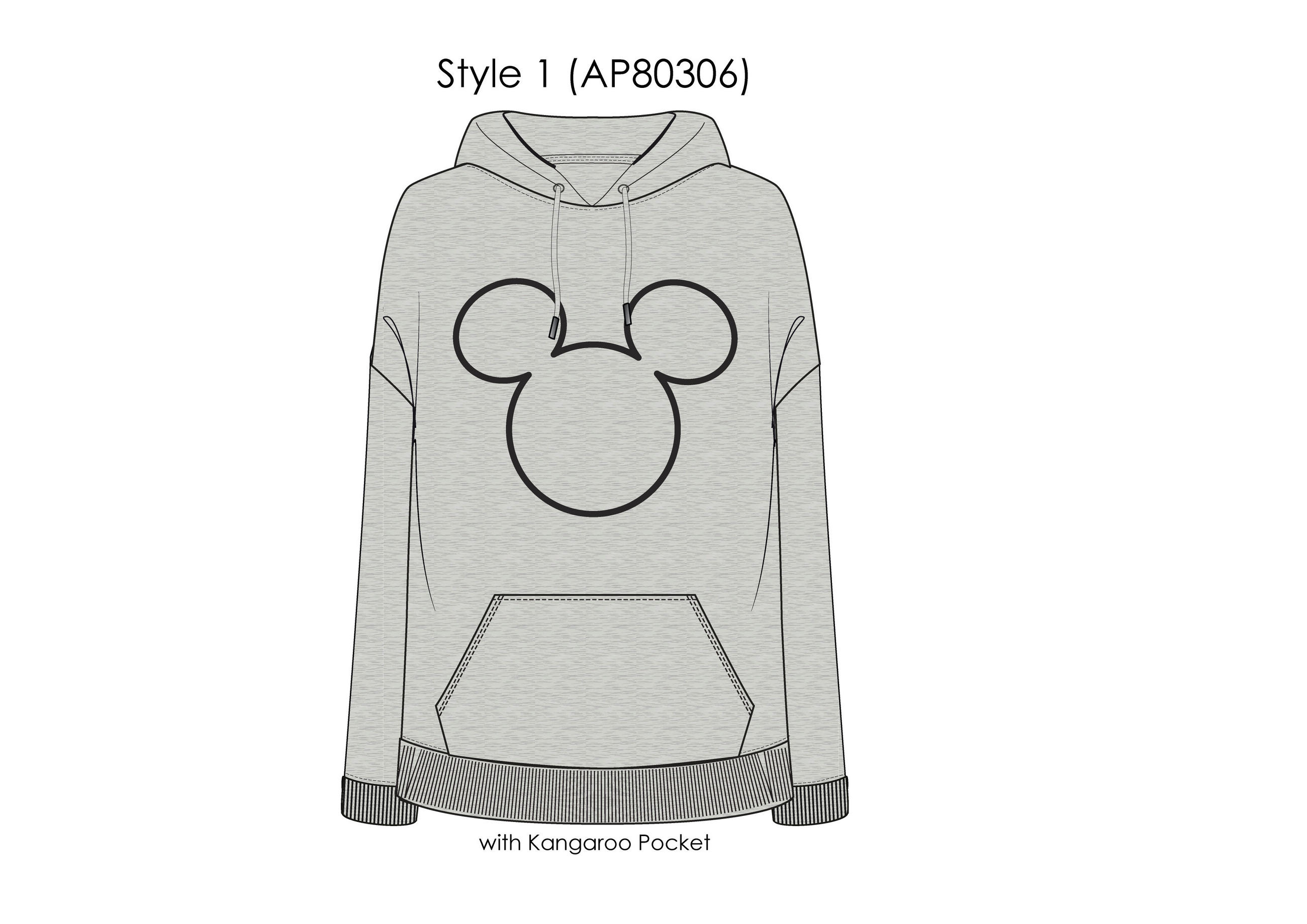 Thumbnail - Disney Pullover Mickey Mouse, Grau, Textil, Cartoon, Gr. M, Oeko-Tex® Standard 100, Langarm, Bekleidung