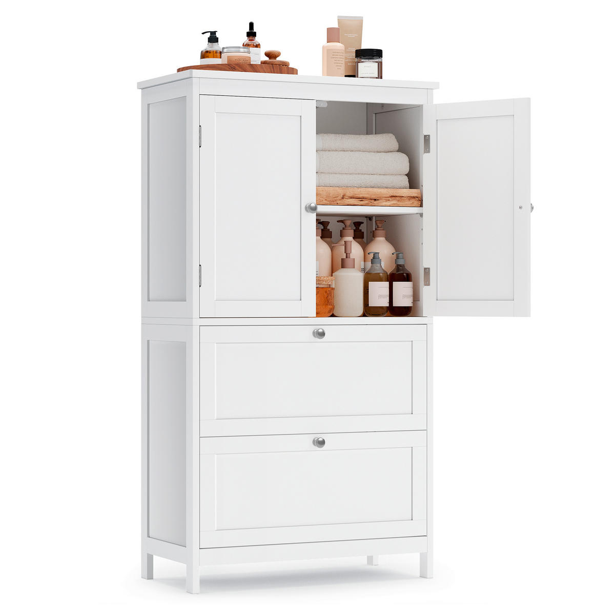 MIDISCHRANK 60/110/30 cm  - Weiß, Trend, Holzwerkstoff (60/110/30cm) - MID.YOU