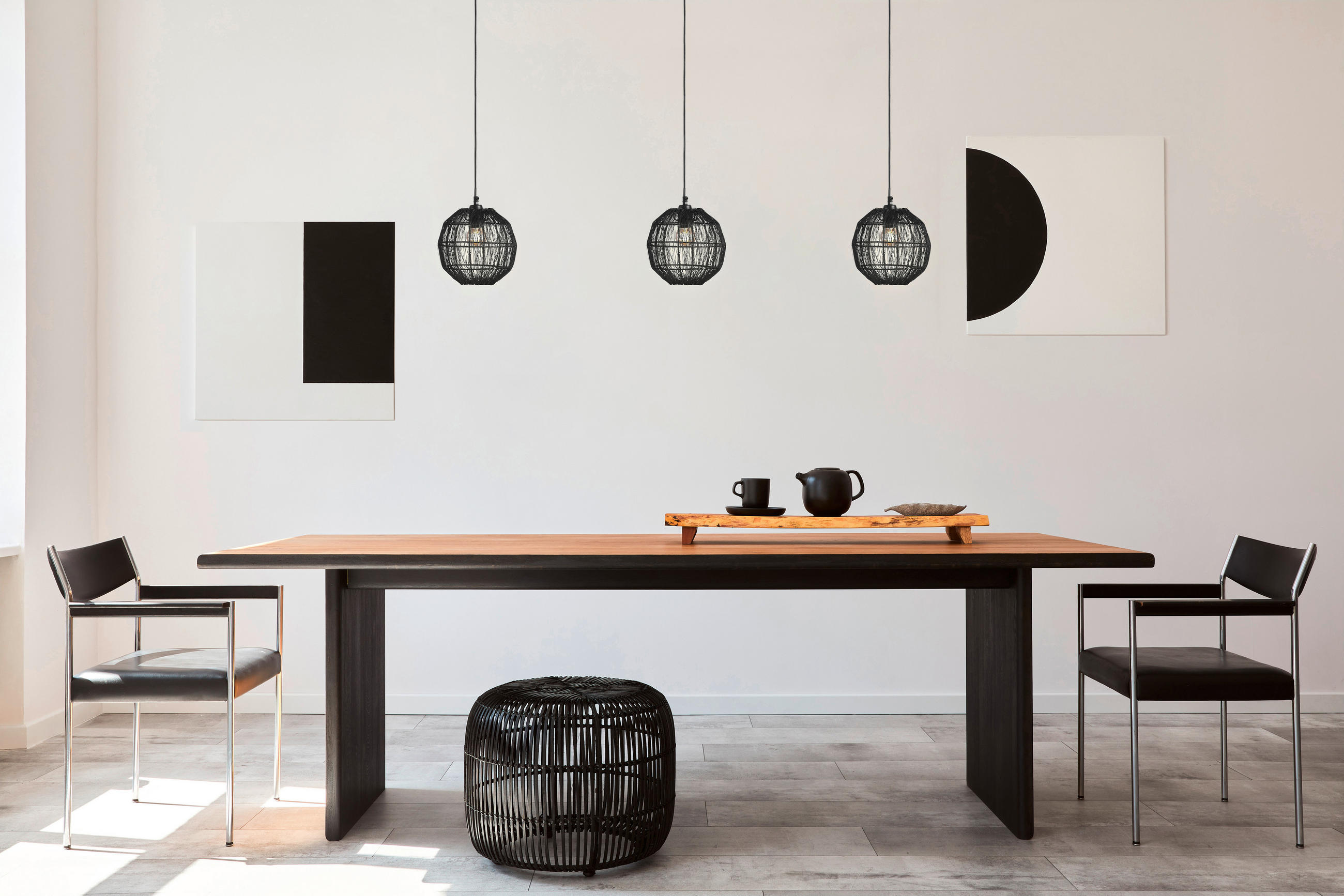 HÄNGELEUCHTE 20/120 cm    - Schwarz, Basics, Metall (20/120cm) - Globo