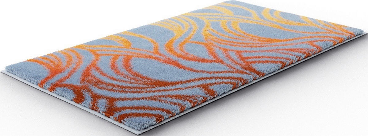 BADEMATTE Orange 60/100 cm  - Orange, Design, Kunststoff/Textil (60/100cm) - Grund