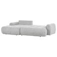 ECKSOFA Greige Flachgewebe  - Greige/Schwarz, KONVENTIONELL, Kunststoff/Textil (175/276cm) - Carryhome