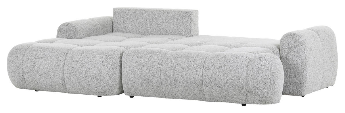 ECKSOFA in Flachgewebe Greige  - Greige/Schwarz, Konventionell, Kunststoff/Textil (175/276cm) - Carryhome