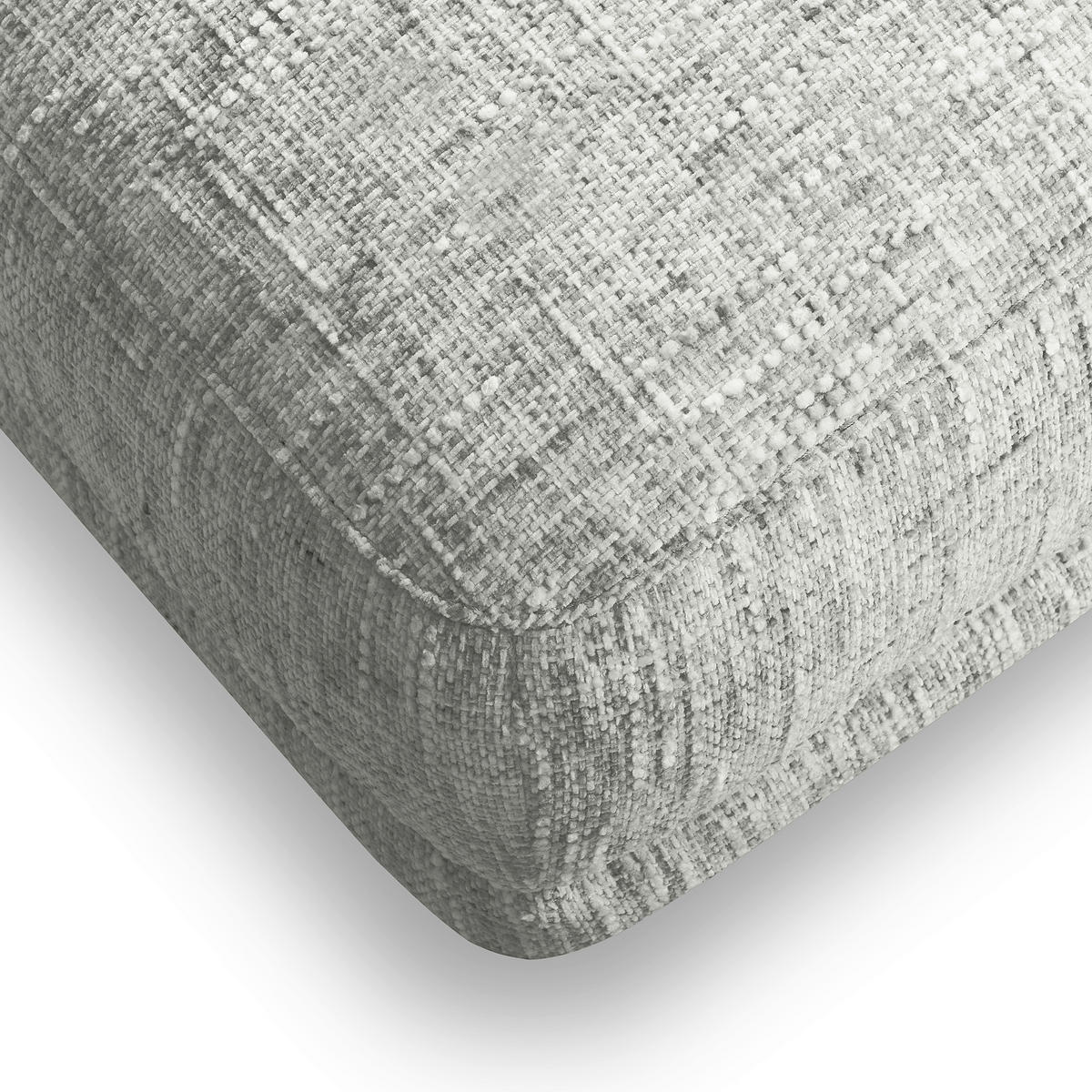 HOCKER Textil Grau  - Chromfarben/Grau, Design, Textil/Metall (96/45/80cm) - P & B