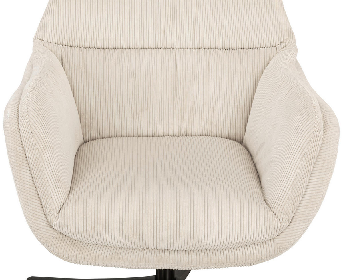 FOTEL SZETT - bézs/fekete, Modern, textil/fém (76/110/88,5cm) - Livetastic