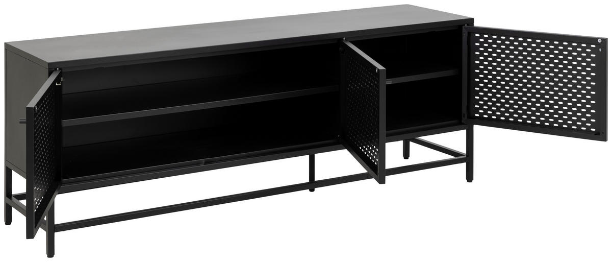 SIDEBOARD 160/60/40 cm  in Schwarz  - Schwarz, Konventionell, Metall (160/60/40cm) - MID.YOU