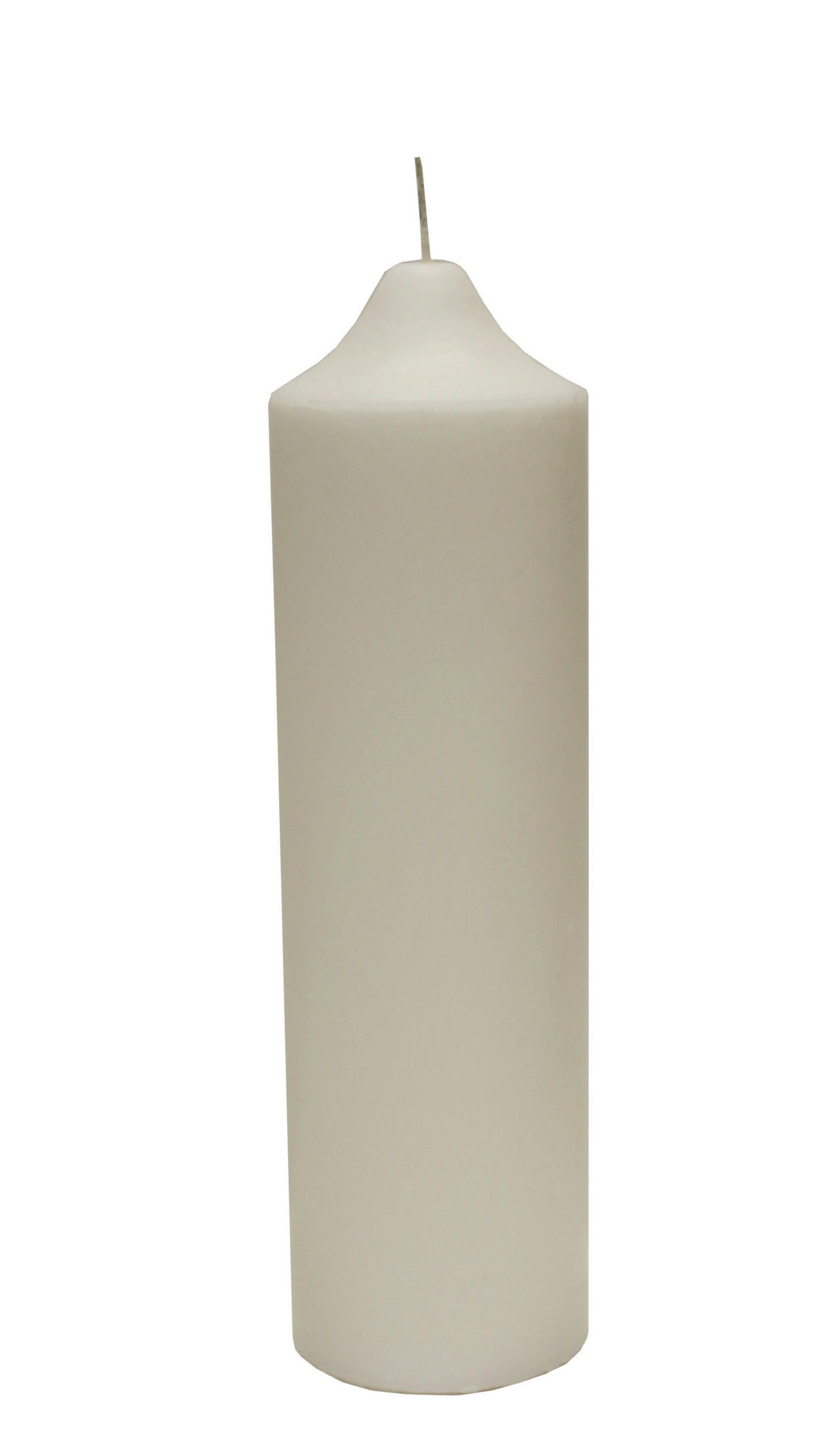 STUMPENKERZE 10/35 cm  - Weiß, Basics, Naturmaterialien (10/35cm) - Ambia Home