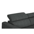 ECKSOFA in Webstoff Anthrazit  280/205 cm  - Anthrazit/Schwarz, Design, Textil/Metall (280/205cm) - Xora