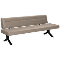 SITZBANK Textil, Metall Hellbraun, Cappuccino  - Hellbraun/Schwarz, Konventionell, Textil/Metall (220/87/70-86cm) - Moderano