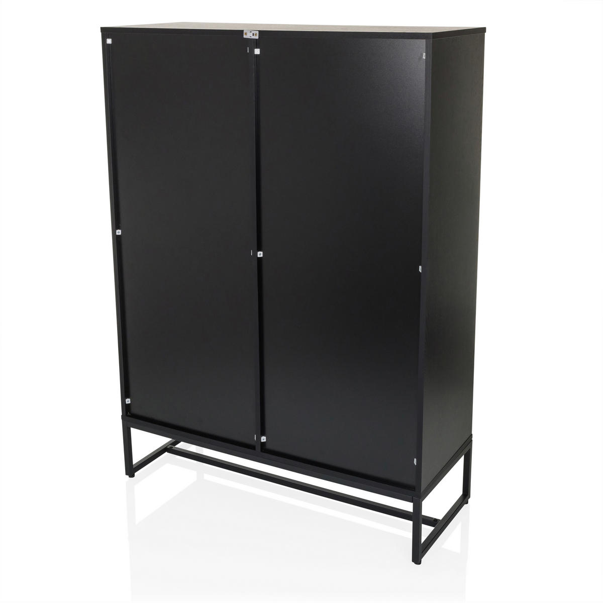 HIGHBOARD  in 100/140/40 cm  - Eichefarben/Schwarz, MODERN, Holzwerkstoff/Metall (100/140/40cm) - MID.YOU