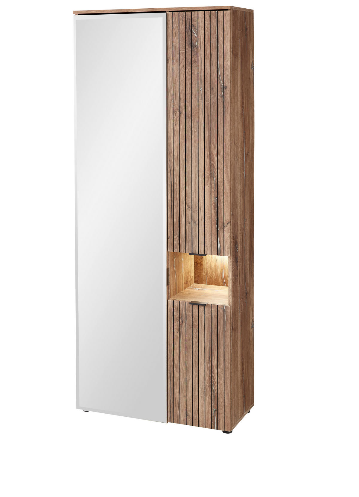 SKŘÍŇ NA ODĚV, barvy dubu, 82/204/38 cm - barvy dubu/černá, Moderní, kov/kompozitní dřevo (82/204/38cm) - MID.YOU