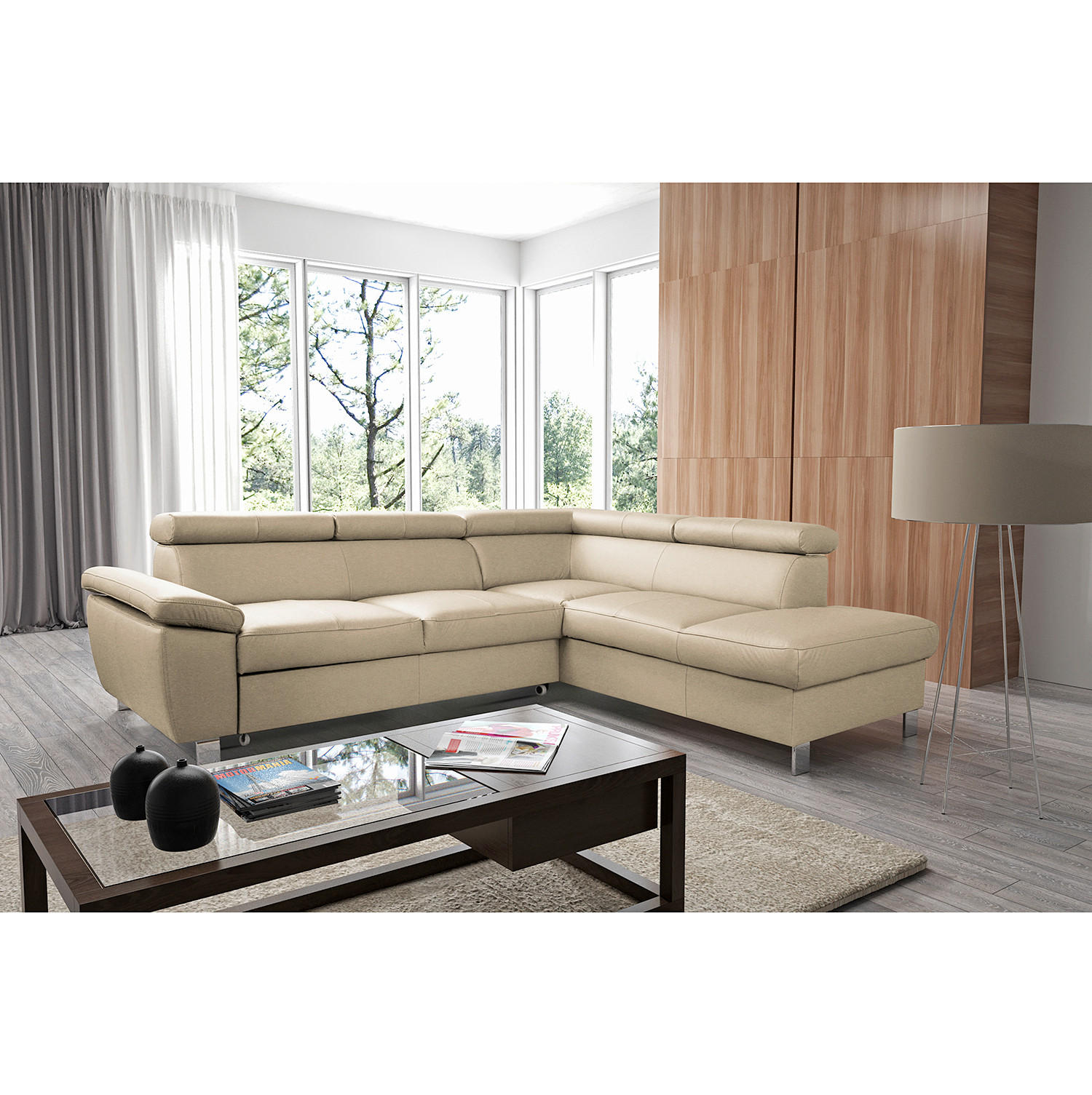 Livetastic Ecksofa Beige 248x208 cm