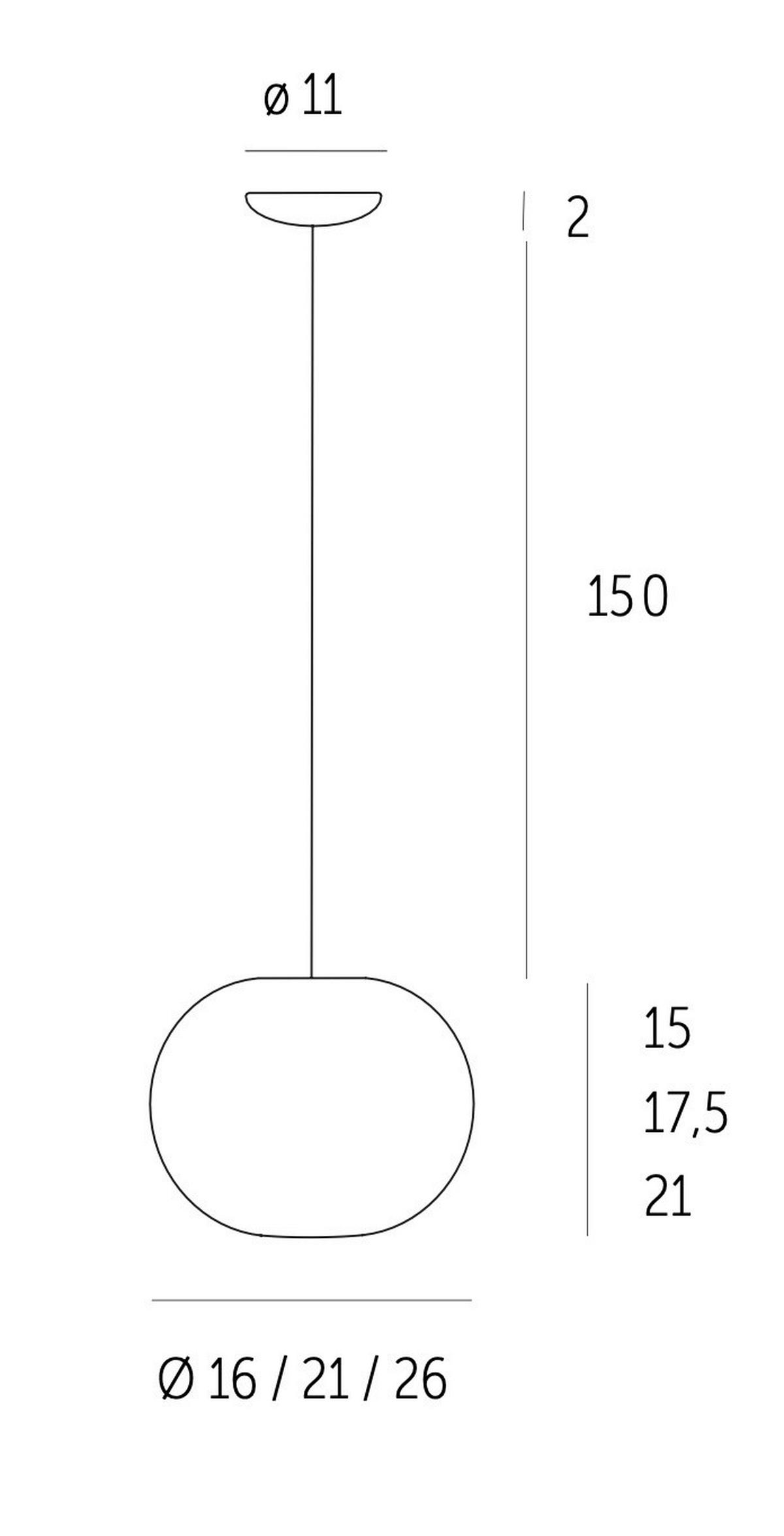 HÄNGELEUCHTE ACAI 26/150 cm   - Schwarz/Weiß, KONVENTIONELL, Glas/Metall (26/150cm)