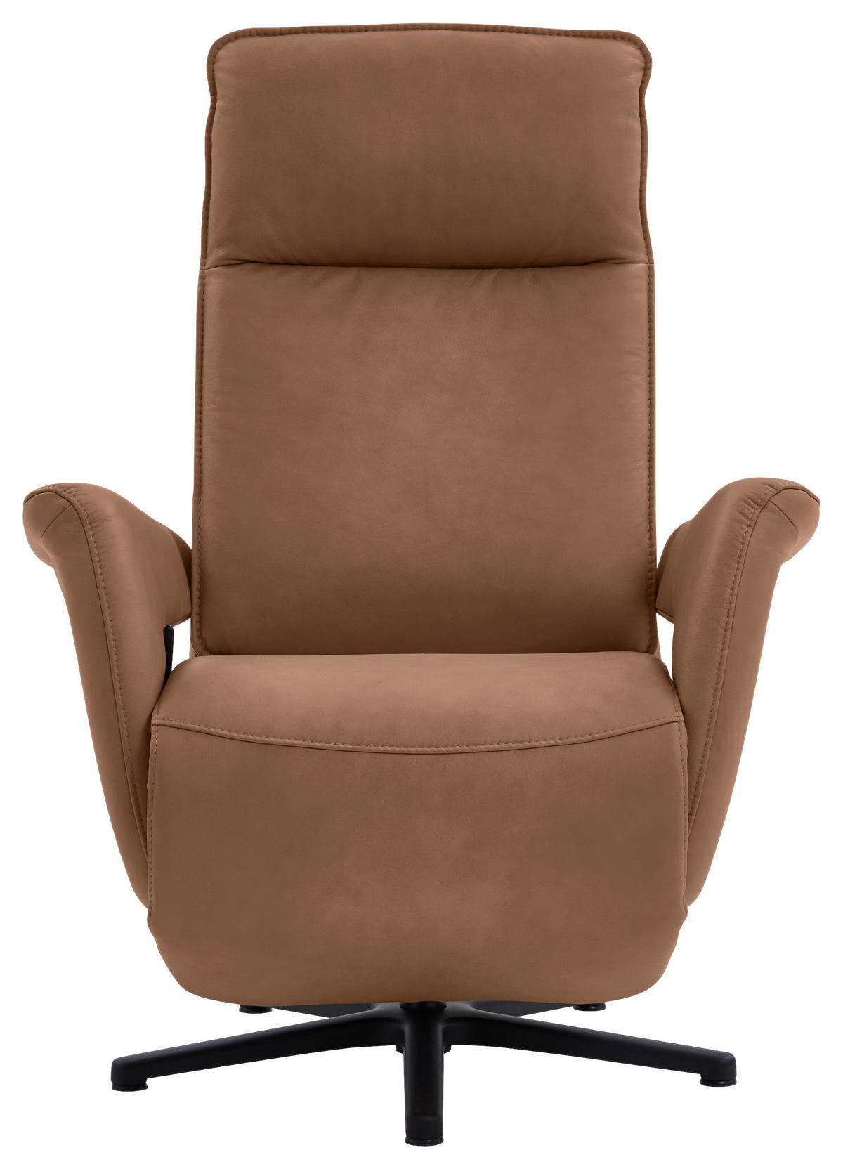 RELAXSESSEL in Leder Braun  - Schwarz/Braun, Design, Leder/Metall (83/112/87-174cm) - Valdera