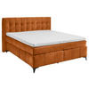 BOXSPRINGBETT 180/200 cm  in Cognac  - Cognac/Schwarz, Konventionell, Kunststoff/Textil (180/200cm) - Modante