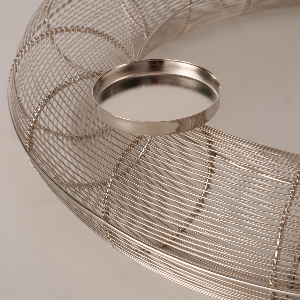 SVIJEĆNJAK - srebrne boje, Basics, metal (58/58/13cm)