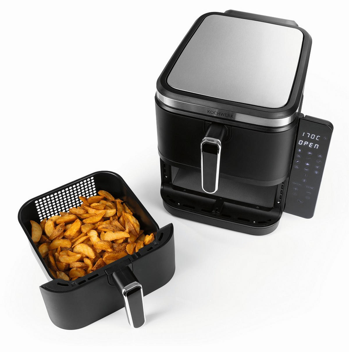 HEIßLUFTFRITTEUSE Kochwerk 10 L  - Schwarz, Basics, Kunststoff/Metall (38,7/31,9/30,3cm) - KOCHWERK