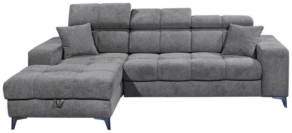 KUTNA GARNITURA tekstil  antracit   - crna/antracit, Konvencionalno, tekstil/plastika (172/268cm) - MID.YOU