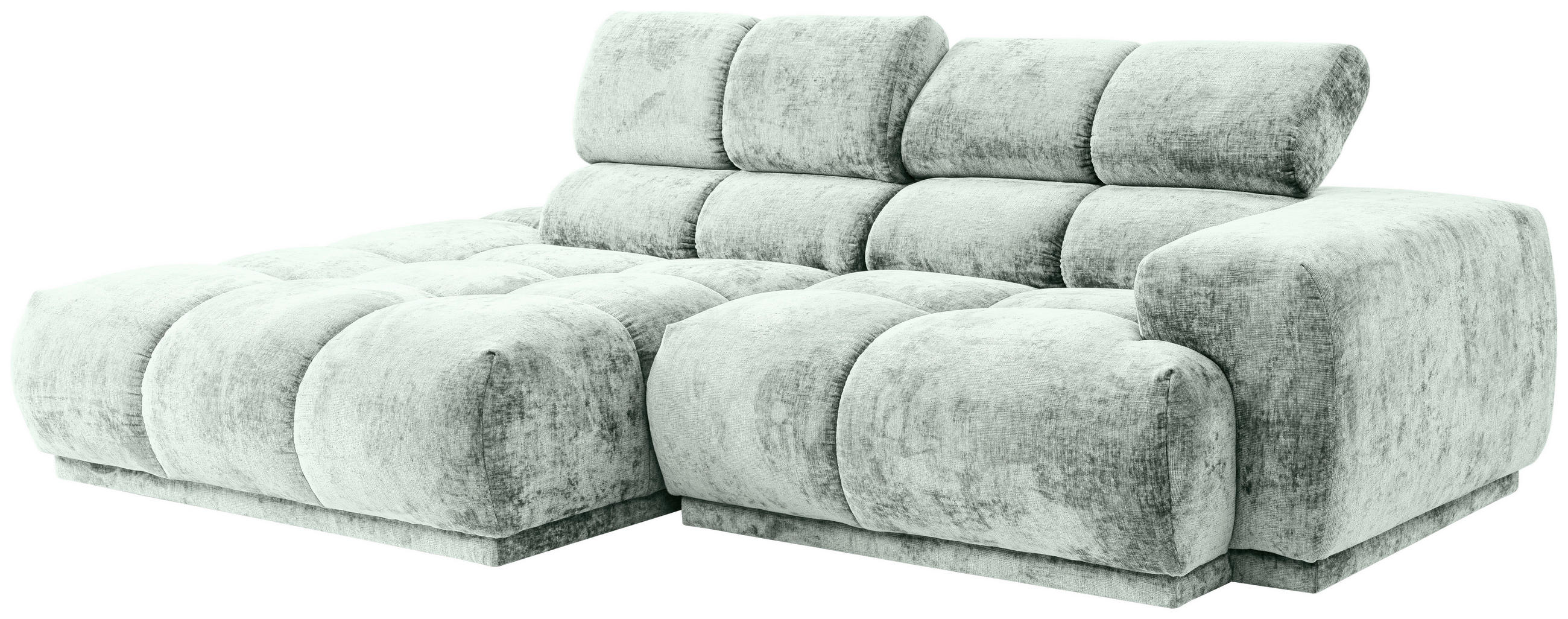 ECKSOFA in Flachgewebe Hellblau  - Hellblau, Modern, Textil (150/239cm) - MID.YOU