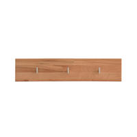 HAKENLEISTE  in Kernbuche vollmassiv Grau, Kernbuche  - Kernbuche/Grau, Natur, Holz/Metall (80/17/4cm) - Linea Natura