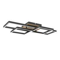 LED-DECKENLEUCHTE Worcester 70/38/7,5 cm   - Braun, Basics, Holz/Kunststoff (70/38/7,5cm) - Novel