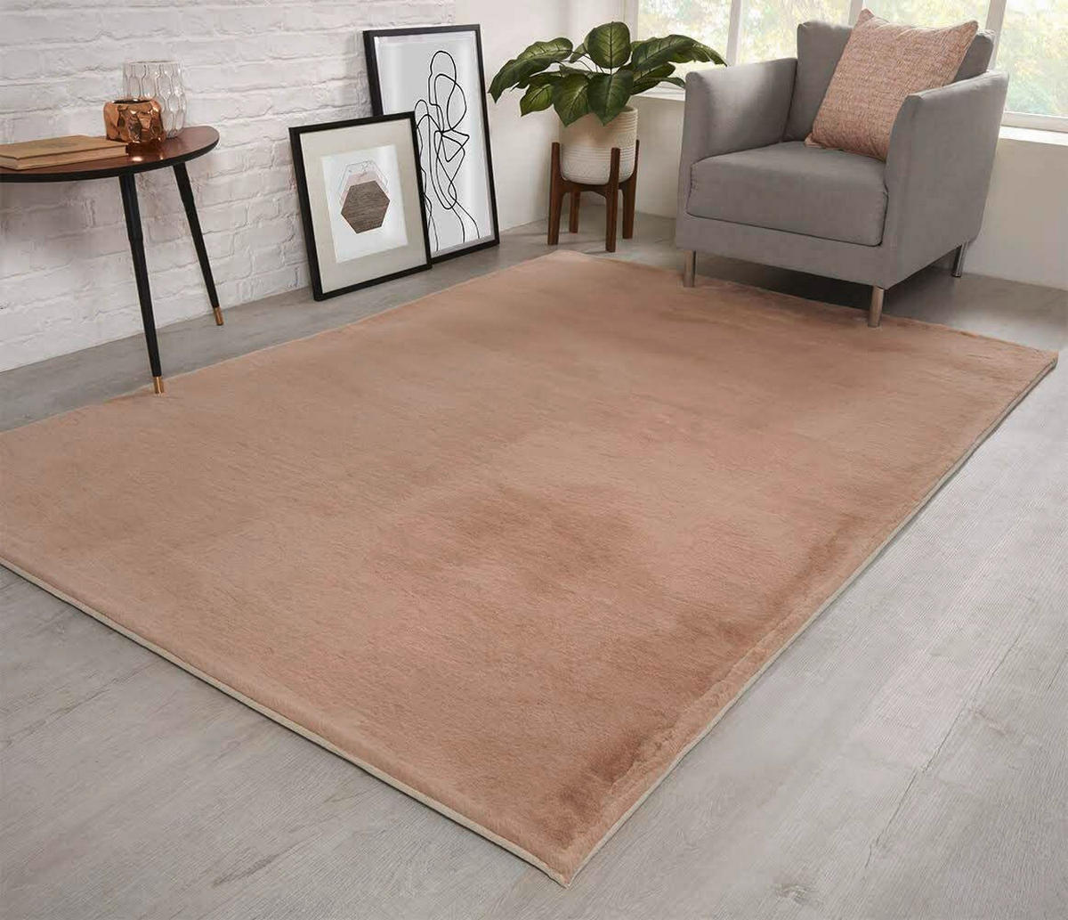 FELLTEPPICH 80/150 cm Olympos Braun  - Braun, KONVENTIONELL, Kunststoff/Textil (80/150cm) - Novel
