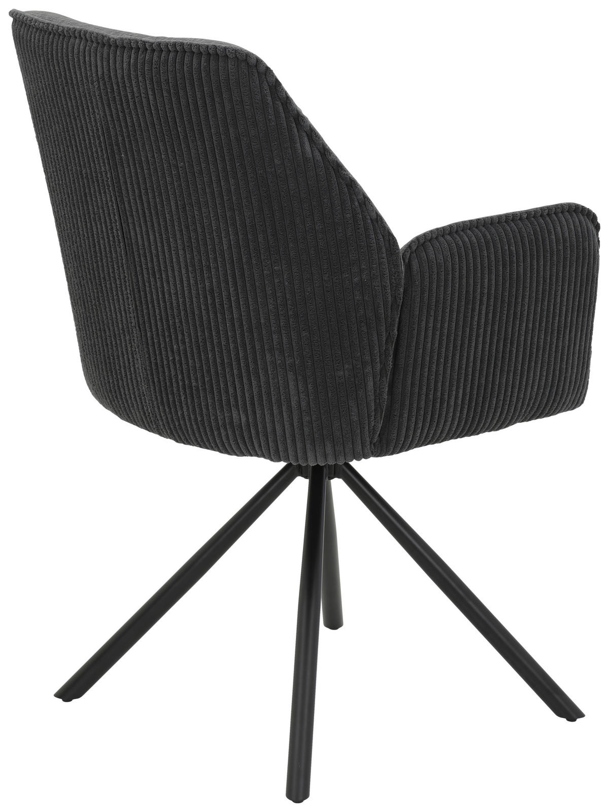 ARMLEHNSTUHL  in Stahl Flachgewebe  - Anthrazit/Schwarz, MODERN, Textil/Metall (56/89/61cm) - Boxxx