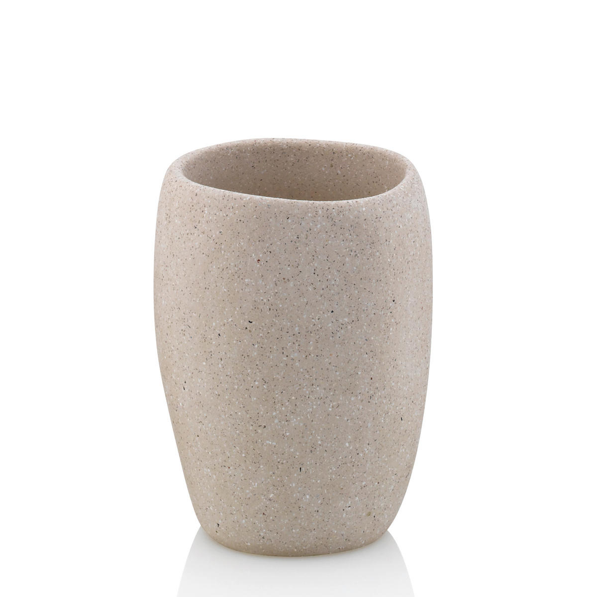 ZAHNPUTZBECHER RODA  - Beige, Basics, Stein (7,5/7,5/10,5cm) - Kela