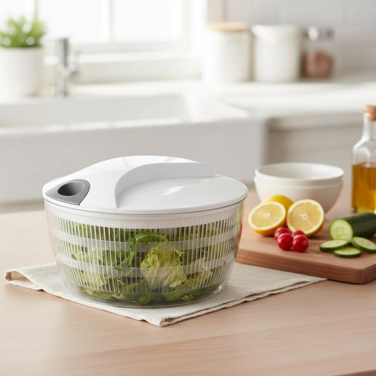 SALATSCHLEUDER - Weiss, Basics, Kunststoff (25/16/25cm) - moHA!