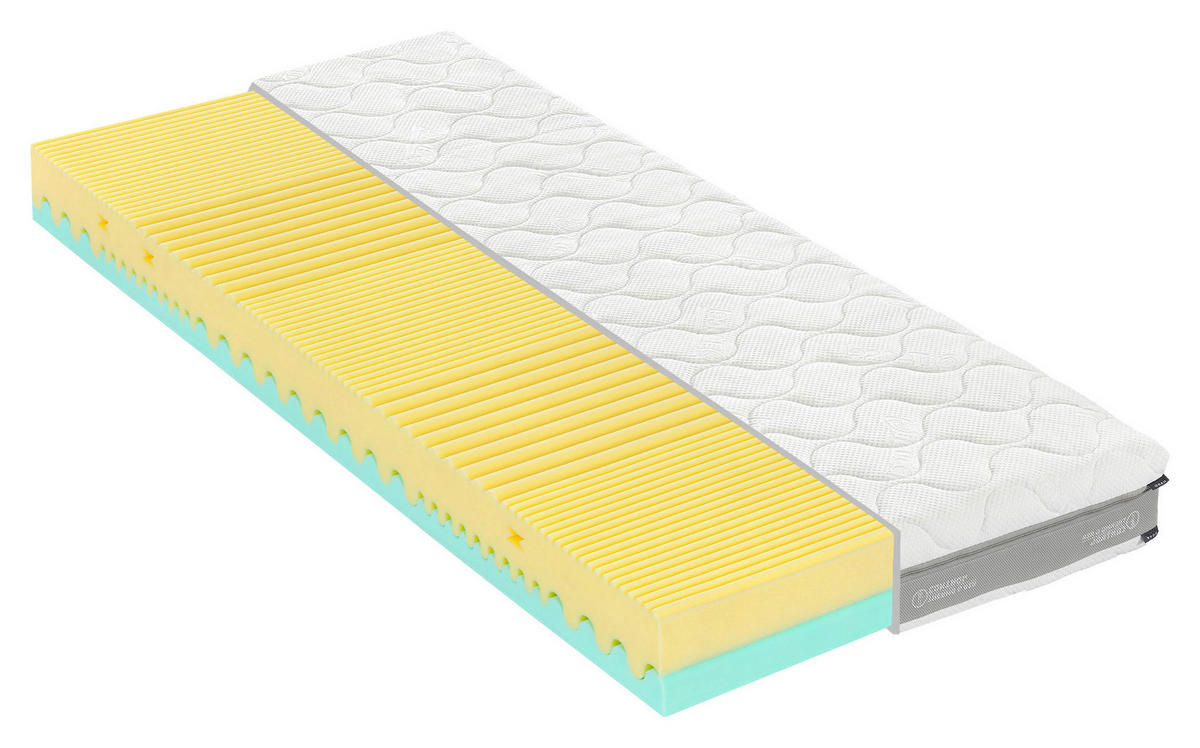 MATRAC ZO STUDENEJ PENY, 90/200 cm - biela, Konventionell, textil (90/200cm) - Swedish Line