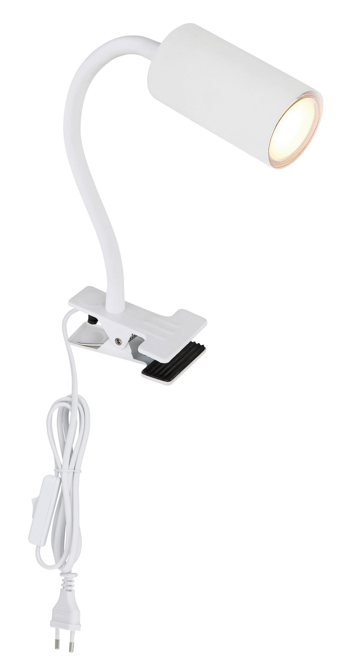 LAMPA SO ŠTIPCOM, GU10, 10/5,5/41,5 cm - biela, Basics, kov/plast (10/5,5/41,5cm) - Globo