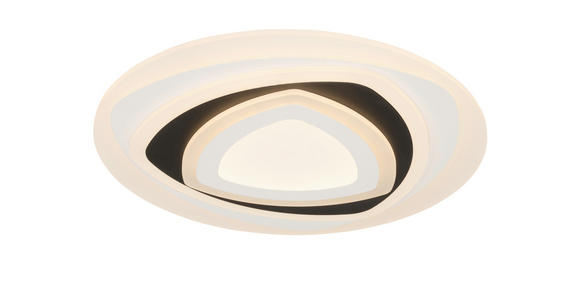 LED-DECKENLEUCHTE 50/5,5 cm   - Schwarz/Weiß, Design, Kunststoff/Metall (50/5,5cm) - Novel