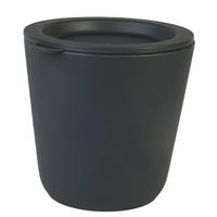 LUNCH BOX  0.55 l  - gri închis, Basics, plastic/materiale naturale (11,2/10,1cm) - Homeware Profession.