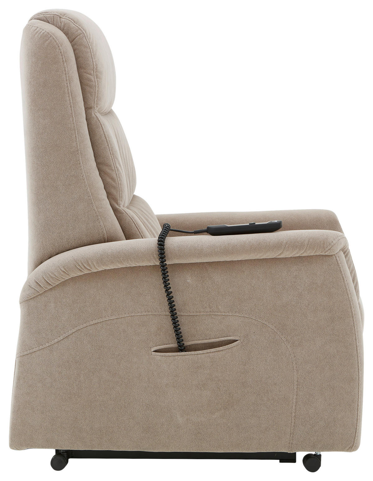 FERNSEHSESSEL in Mikrofaser Beige  - Beige/Schwarz, KONVENTIONELL, Kunststoff/Textil (70/105/88cm) - Valdera