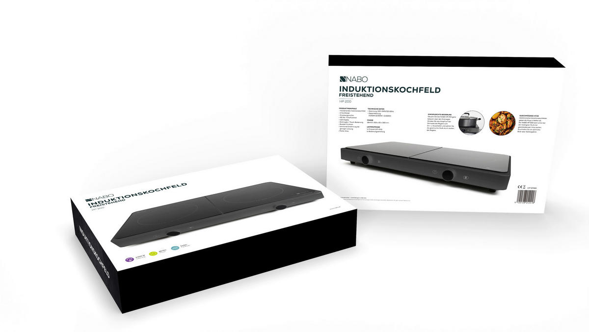INDUKTIONSKOCHFELD HP 200  - Schwarz, Metall (55/6,5/32cm) - Nabo